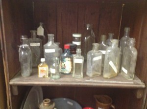 Old bottles on Front Street in Georgetown, SC.